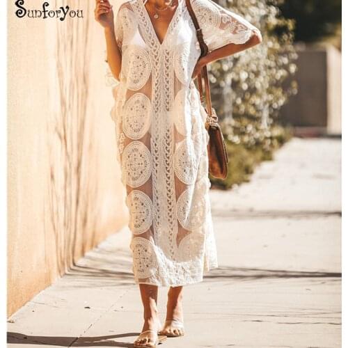 Mesh Cover up Maxi Beach Dress Kaftan Beach Pareo 2021 Swim suit Cover up Playa Pareo Tunics for Beach Sarong Swimwear Cover-ups