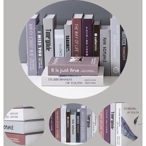 2Pcs Modern Fake Book Decoration Props Simulation Book Model Cafe Living Decorations Ornaments Gifts Living Room Decoration