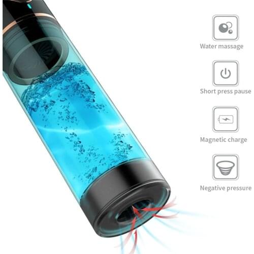 Water Bath Penis Enlargement Pump Electric Male Masturbator Cup Cock Delay Training Real Pussy Sex Machine Toys for Men 18