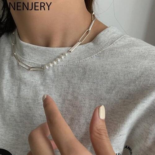 925 Sterling Silver Stack Pearl Necklace for Women Party Jewelry Necklace Gifts New Wholesale