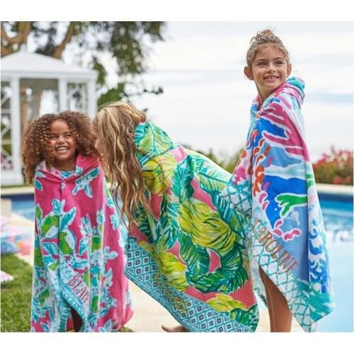 1 pcs baby kids hooded bath towel / cartoon baby bathrobe / bath essential/ baby blanket