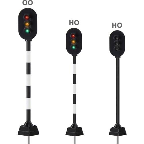 10pcs Model Railway OO HO Scale 1:87 Block Signal Red Yellow Green Traffic Lights LEDs