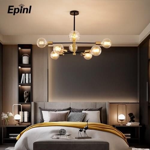 2021 Epinl Modern Chandelier 5/6/8/10/12 Lights Dining Parlor Lamp Bedroom Restaurant Living Room Home Decoration Pendant Light