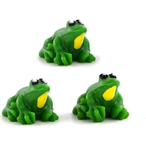 3Pcs 1/12 Doll House Miniature Resin Frog Simulation Animals Model Toys for Mini Decoration Dollhouse Accessories