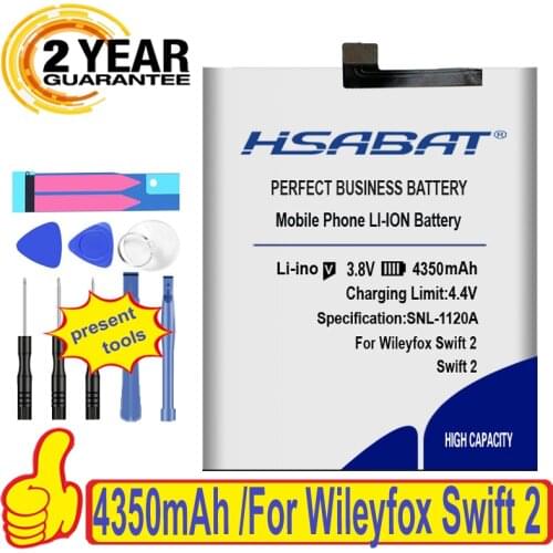 100% Original HSABAT 4350mAh Battery For Wileyfox Swift 2 /2 Plus