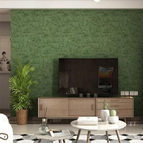Beibehang Nordic pure color ink green wallpaper modern minimalist fresh green living room bedroom wall clothing store wallpaper