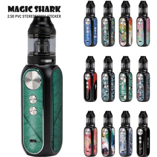 Magic Shark Just Quit It V-Vendetta Leaf Skull Painting Vape Sticker Pod Case Cover Wrap Skin Film for OBS Cube No Fade