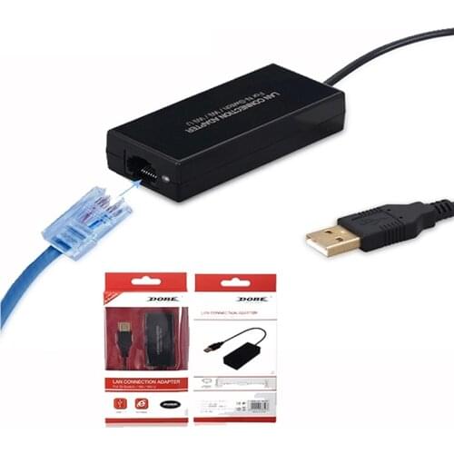For Nintendo Switch/ For Wii/For Wii U Lan Connection Adapter USB Ethernet Network Card 100Mbps USB 2.0