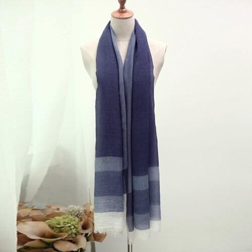 Genovega Fashion Viscose Scarves Women Men Scarf Autumn Winter Warm Blue Scarf Geometry Lovers Plaid Casual Long Shawl Wrap