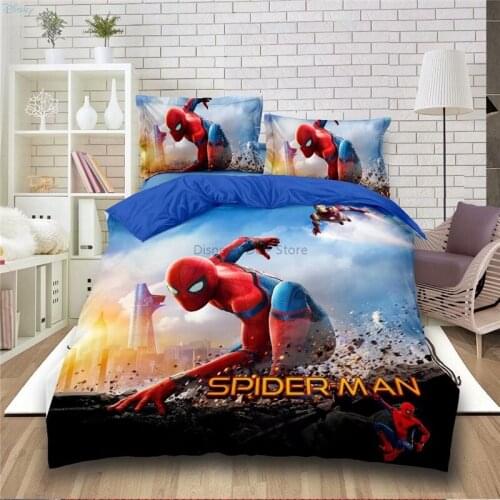 Classic Spider Man The Avengers Bedding Sets Bedclothes Bed Linen Single Twin Full Size Duvet Cover Sets Bed Sheet Pillowcases