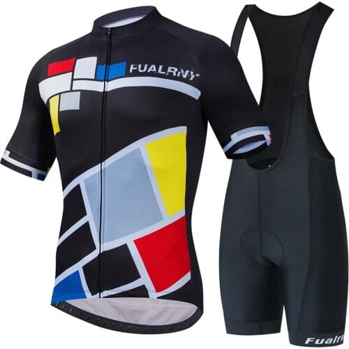 Fualrny Pro Team Summer Cycling Set Bicycle Jerseys Breathable Mountain Bike Clothing Maillot Ropa Ciclismo Cycling Jersey Set