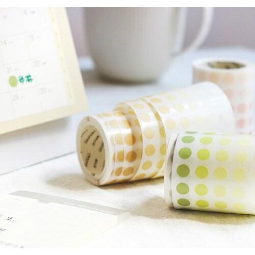 Colorful dots Washi Tape Planner Masking Tape Adhesive Tapes Stickers Japanese Paper DIY Decorative Stationery Tapes