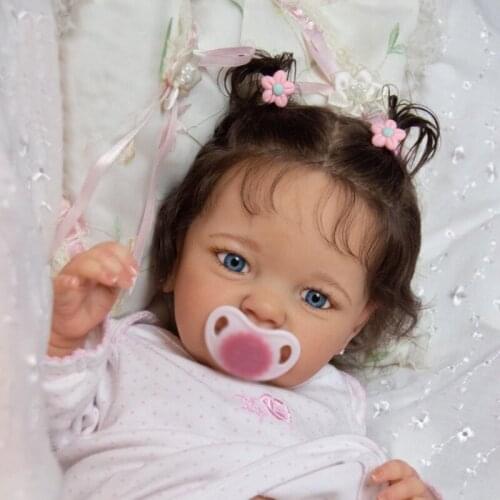 22 Inch Lifelike Bebe Reborn Doll Tobiah Newborn Unpainted Unfinished Doll Parts DIY Blank Doll Kit Drop Shipping