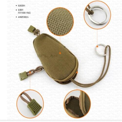 Mini Tactical Military Small Bag Money Bag Key Pouch Purse Bag Nylon with Drawstring Closure
