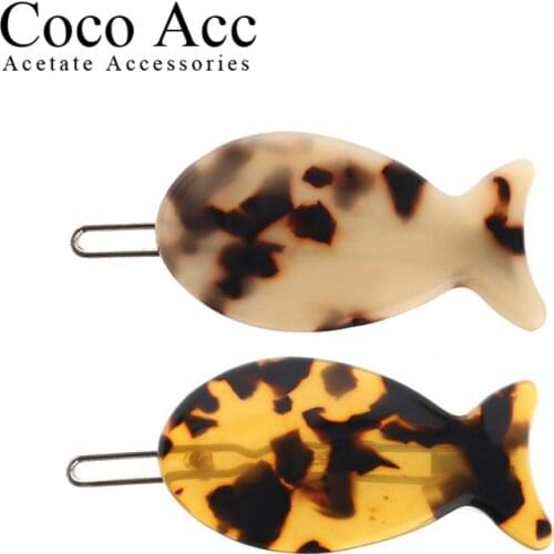 Fancy fashion 2020 new fish shaped hairgrips hair side snap clips hairpin accessories for women girls