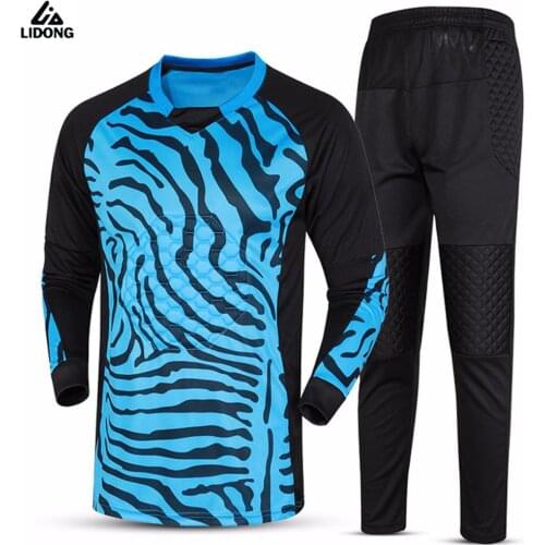 New Football Kits Soccer Doorkeeper Goalkeeper Jerseys Sets Long Sleeve Jackets Tops & Pants Trousers Trainning Tracksuits Hot