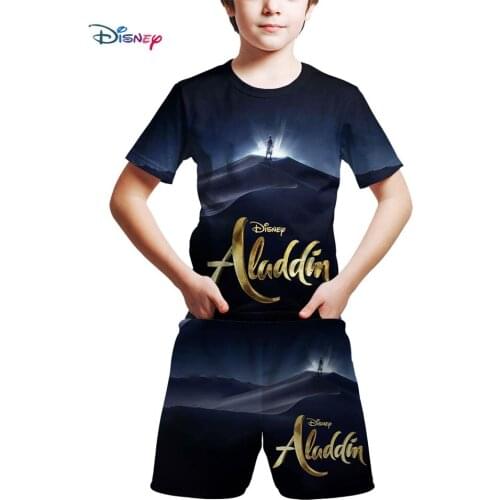 New Summer suit Aladdin 3D T Shirt trajes cortos Children Casual suit Streetwear T-shirt Boy Girl Kids Print Tops Cool Tee
