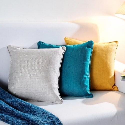 2019 Fashion Colors Solid Pillow Case Blue Yellow Pink Brown Cushion Cover Home Decoration Products Sofa Car Chair Pillow Case