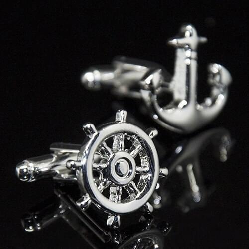 WholeSale 20pairs/lot nautical anchor cufflinks rudder helm Cufflinks cuff links Brass HQ Plating Free Shipment