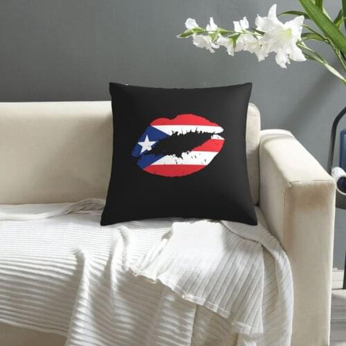 Puerto Rico Lips Kiss Puerto Rican Flag Pride Gift Gift Items pillowcase printed cushion cover sofa waist pillow pillow cover