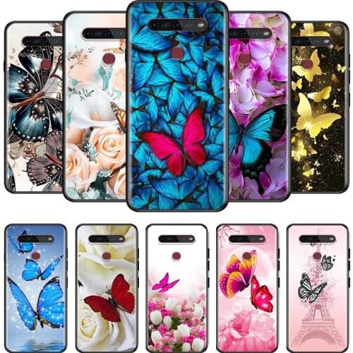 Colorful butterfly flower For LG G8 V30 V35 V40 V50 V60 Q60 K40S K50S K41S K51S K61 K71 K22 ThinQ 5G Phone Case