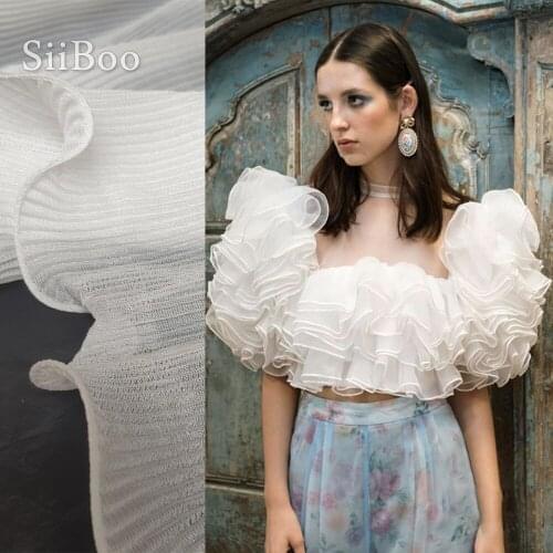 Siiboo desinger garment accessories chiffon lace for custom shirt dress fairy court style sp6289