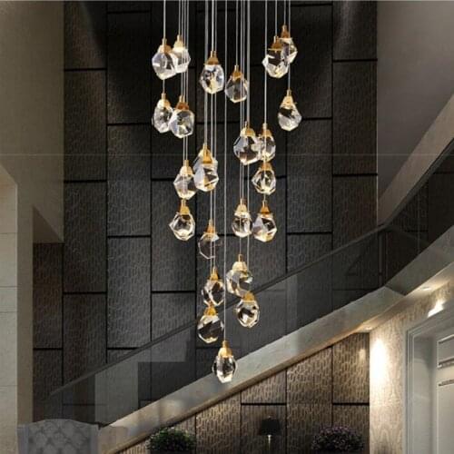 AC110-220V Crystal Led Pendant Lights Nordic Living Dining Room Bar Kitchen Hanging Lamps Luminaire Indoor decor Light Fixtures