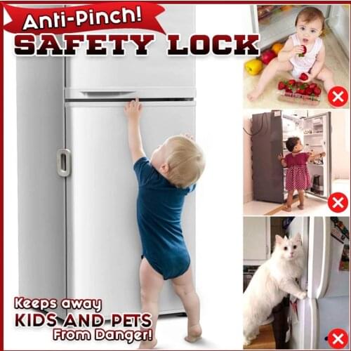 Refrigerator Lock Anti-pinch Hand Cabinet Door Locks Child Protection Kids Safety Fridge Freezer Door Catch Lock Home Lock Tools