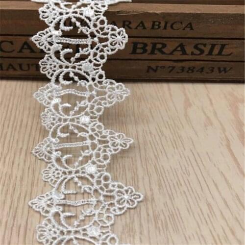 1yard/lot Handmade Lace Trim Patchwork Material White Lace Ribbon DIY Garment Sewing Accessories