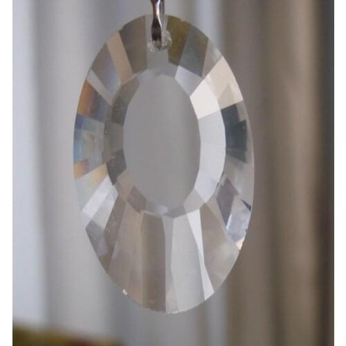 240pcs/lot 76mm Earring Shape Transparent Crystal Chandelier Part Pendant SUNCATCHER Crystal Chandelier Parts