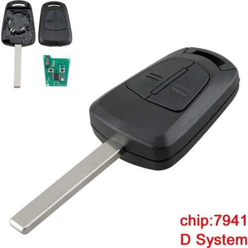 433MHz Keyless Remote Car Key Fob ID47 PCF7941 Chip Auto Key for Opel Vauxhall Corsa D 2007-2012 Meriva B 2010-2013 Delphi Syste