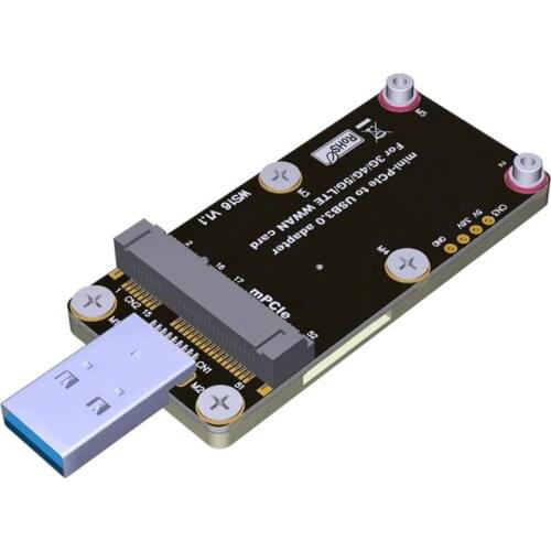 Mini-PCIe To USB 3.0 Adapter Card with Dual SIM Card Slots Support 4G/5G/LTE Module for WWAN Module Adapter Test