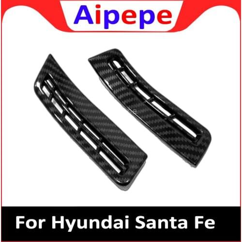 FOR HYUNDAI SANTA FE 2019 2020 ACCESSORIES CAR-STYLING CHROME INTERIOR A PILLAR AIR VENT OUTLET BEZEL COVER MOLDINGS