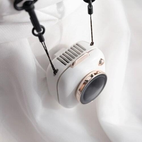 CPDD Mini Portable Hanging Neck Fan USB Rechargeable Neck Fan Silent Waist Fan for Indoor Home Office Outdoor Travel