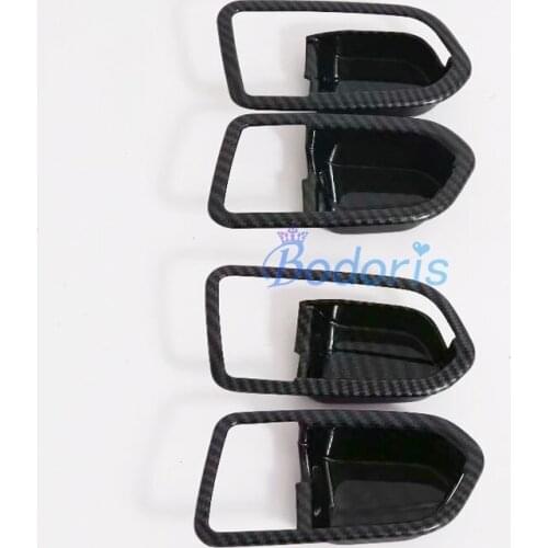 Carbon Fiber Color Interior Door Handle Bowl Trim Car Styling For Toyota Rush Daihatsu Terios F800 F850 2018-2020 Accessories