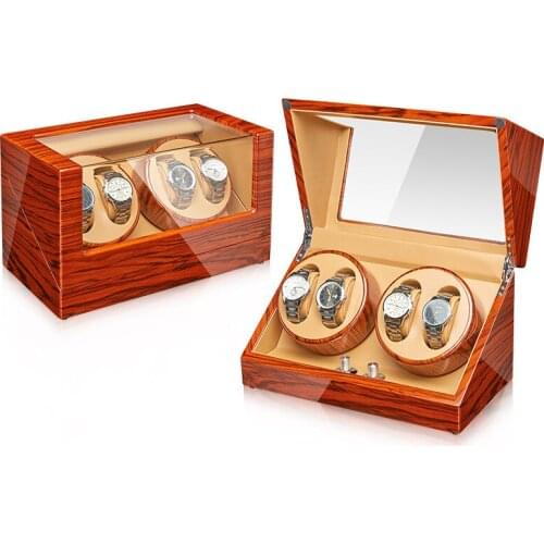 Wood Automatic Watch Winders Box Motor Rotator Watch Winding Luxury Watch Cabinet Clock Holder Organizer Display Storage Boxes