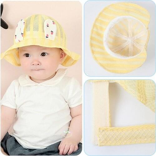 Child Hat Girls Bucket Hat Hollow Out Kids Cartoon Outdoor Fisherman Cap 2020 Spring Print Cotton Beach Cap Sun Protective Cap