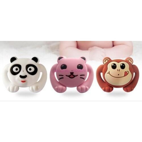 DHL 200pcs Children Silicone Pacifier Clips Infant Dummy Nipple Toddler Teat Funny Cartoon Baby Nipple Baby Teether Care