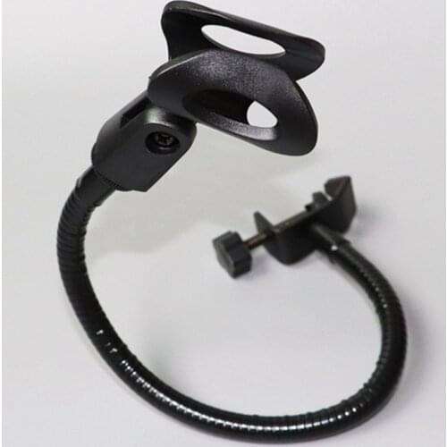 Flexible Gooseneck Microphone Stand with Desk Clamp for Radio Broadcasting Studio, Live Broadcast Equipment, Stations