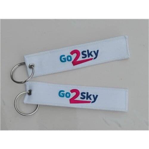Go 2 Sky Go To Sky Fabric Key Chain Aviation Tags
