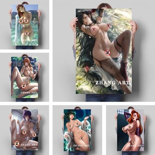 Video Game Collection Sexy Girl Anime Poster Character Canvas Painting Print Wall Art Custom Living Hoom Room Decor No Frame