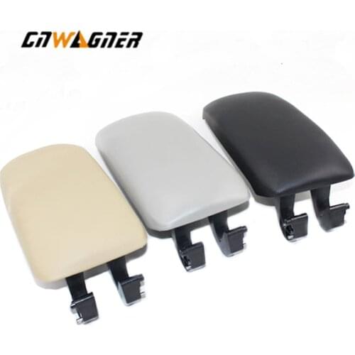 For Audi A3 8P / A5 Leather Car Armrest Latch Cover Center Console Armrest Cover Car Black Storage Box Lid Cover Car accessories