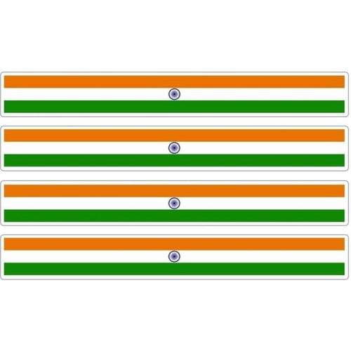 Hot 4pcs Patriotic Stickers Flag Stripes Vinyl PVC 13cm X 1.7cm Car Motorcycle Reflective Tuning India Car Sticker