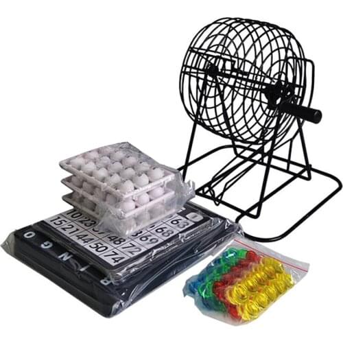 Bingo Lottery Machine Draw Machine Game Set For Party Home Pub Lucky Balls Family Party Accessories Outdoor Camping Equipment