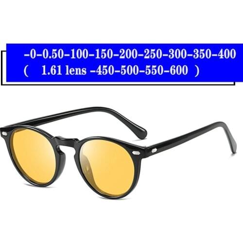 Prescription Myopia Polarized Sunglasses Men Women 0 to -600 Minus Degree Optical Half square polarized Sun Glasses Male FML