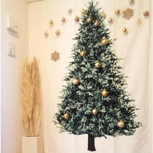 Wall Hanging Festival Tapestry Christmas Tree Tapestry Ornamen Bedspread Blankets Xmas Home Decor