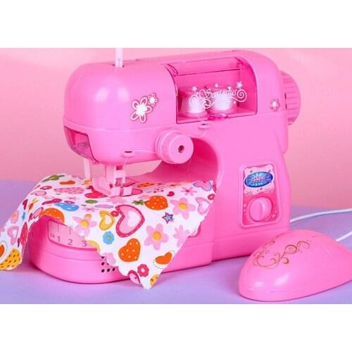 New Childrens Sewing Machine New Mini Electric Girl Simulation Home Appliance Sound And Light Play House Toy