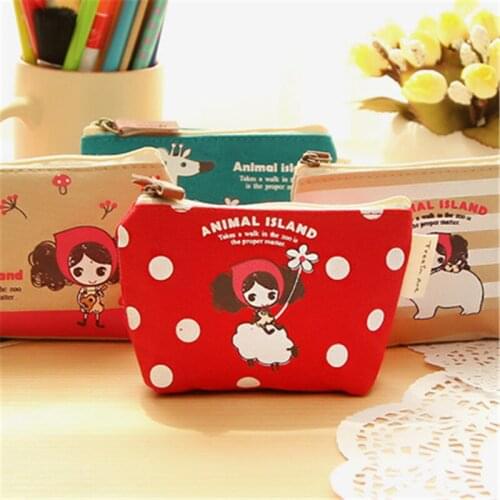 DL New Korean version of PRA girl zero wallet collection package exquisite small key bag creative canvas zipper bag small gift