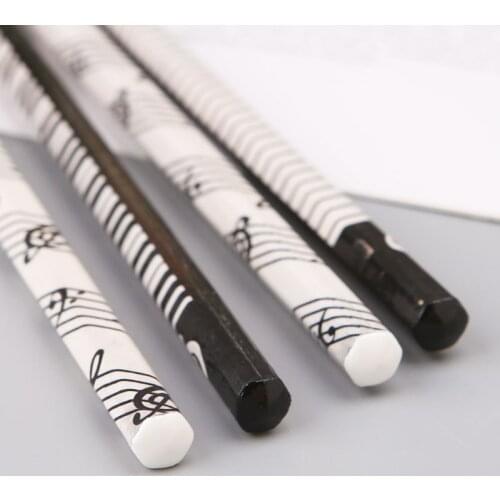 2021 New 4pcs Musical Note Pencil HB Standard Pencil Music Stationery Piano Notes School Student Gift