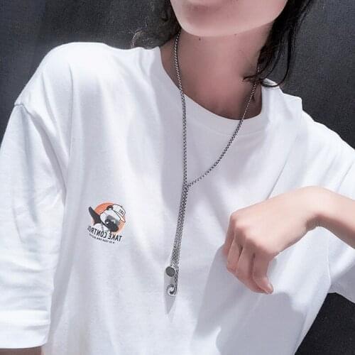 New Popular Headset Shape Metal Necklaces Hiphop Delicate Jewelry Wholesale Men Pendant Collar Party Gift